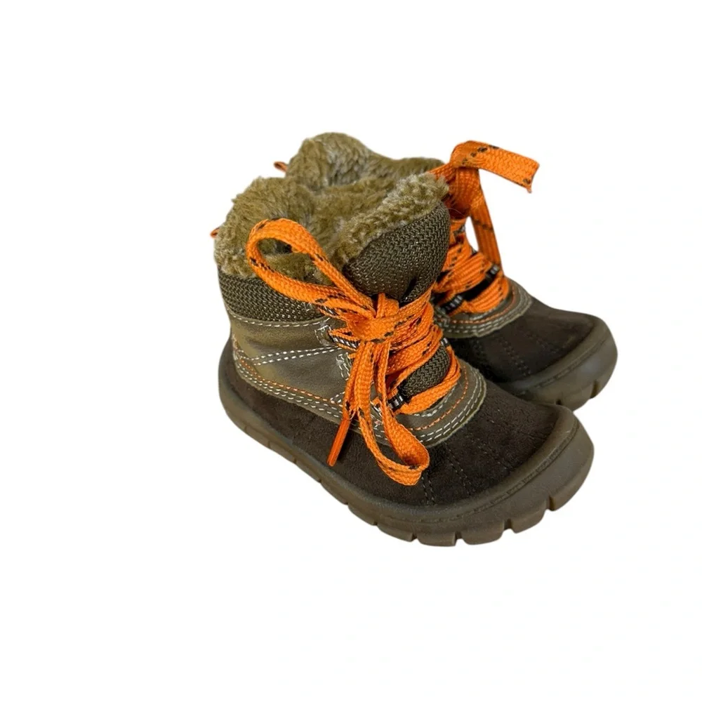 OshKosh B'gosh Brown and Orange Kids‎ Boots